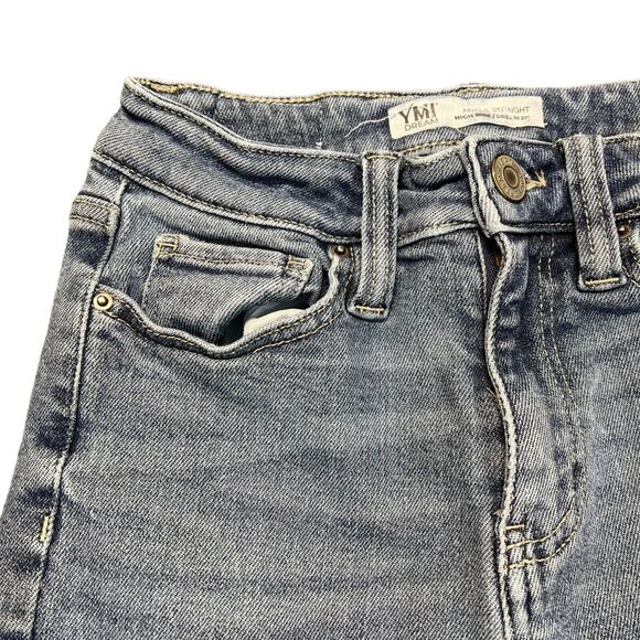 YMI Womens Denim Blue Jeans Hi Rise Dream Fit Straight Leg Ankle Length 3 26 - Picture 3 of 10